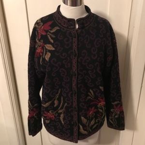 Icelandic Design Wool Blend Sweater Jacket